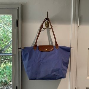 Longchamp Le Pliage Original Tote Shoulder Bag Nylon and Leather